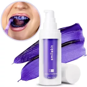 pastă de dinți pentru albire violet, pastă de dinți violet pentru albire, pastă de dinți violet