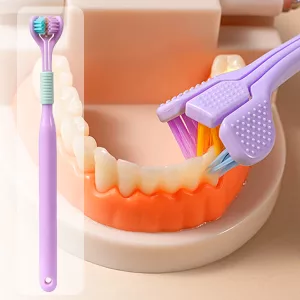 toothbrush, soft toothbrush, three sided toothbrush, 3 sided toothbrush, 3d toothbrush