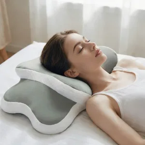 neck support pillow, ergonomic pillow, memory foam pillow, cervical pillow, orthopedic pillow