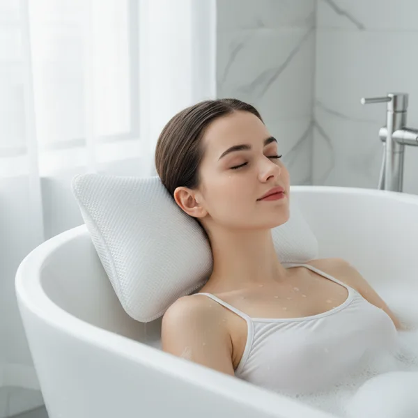 bath tub headrest, mesh bath pillow, bathtub headrest pillow