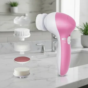 Perie facială electrică pentru curățarea porilor, cu 5 capete