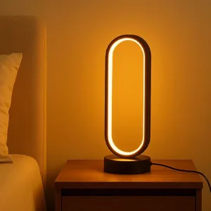 bedside lamp, ring lamp, dim night light, modern table lamp, hollow lamp, oval lamp