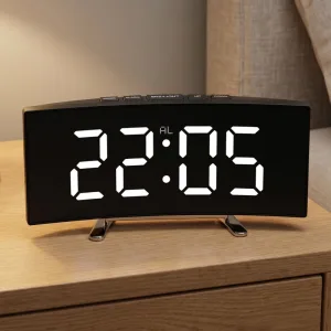 Ceas deșteptător digital LED cu afișaj pentru temperatură și lumină de noapte